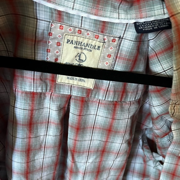 Panhandle men’s button up short sleeve shirt, size large - Picture 2 of 3